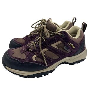 L.L. Bean Hiking Shoes Women Size 10 Purple Brown TEK2.5 Waterproof Trail Suede